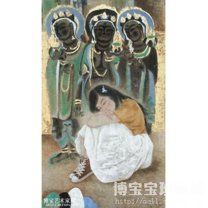 赵燕京作品 梦回敦煌 人物画 类别: 国画人物作品